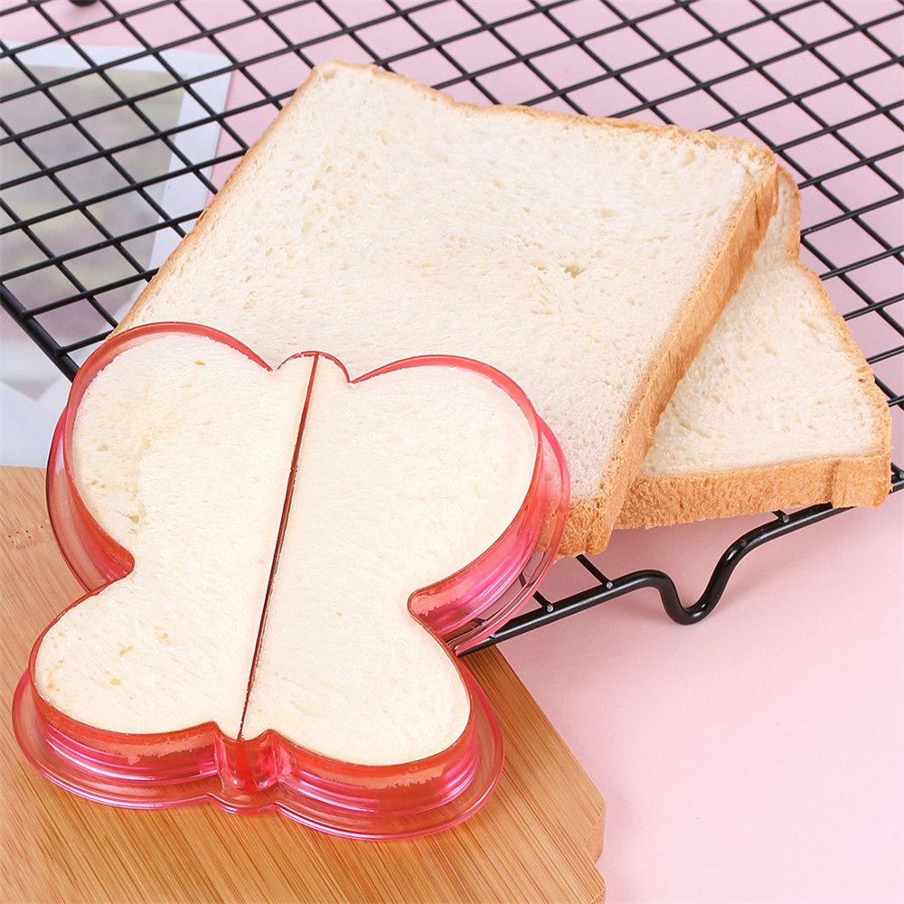 SOLIGHTER Kids Lunch Sandwiches Cutters Maker for Baking Cutter Food Cutting Sealer Plastic Kitchen Accessories Children Gift Bread Mold