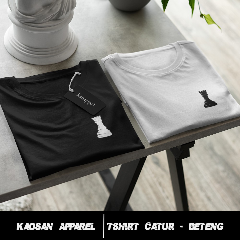Kaos Pemain Catur "Bidak Catur Beteng"- Main Catur/Chess/Skak/Magnus Carlsen/Kaosan Apparel