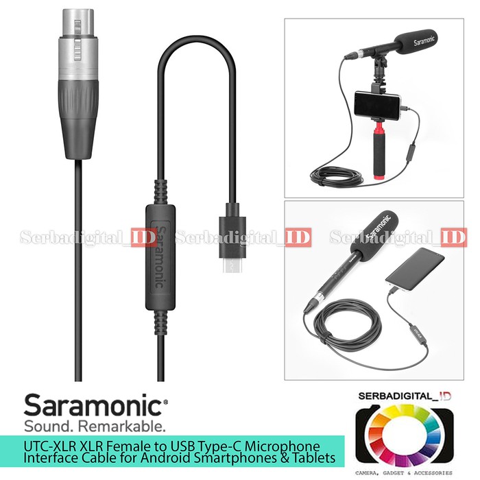 rh103 SARAMONIC UTC-XLR XLR Female to USB Type-C Microphone Interface