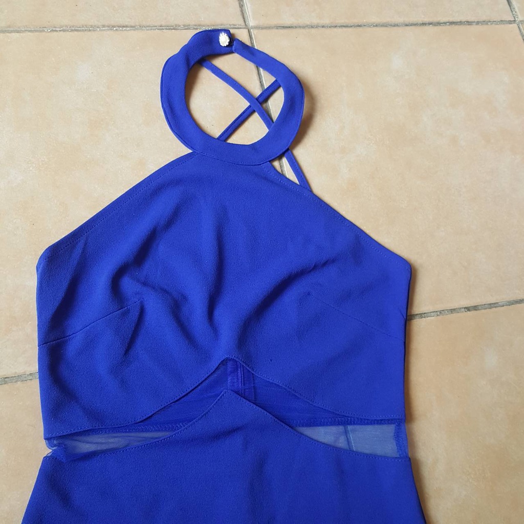 Preloved Sexy  Long Dress warna biru mewah