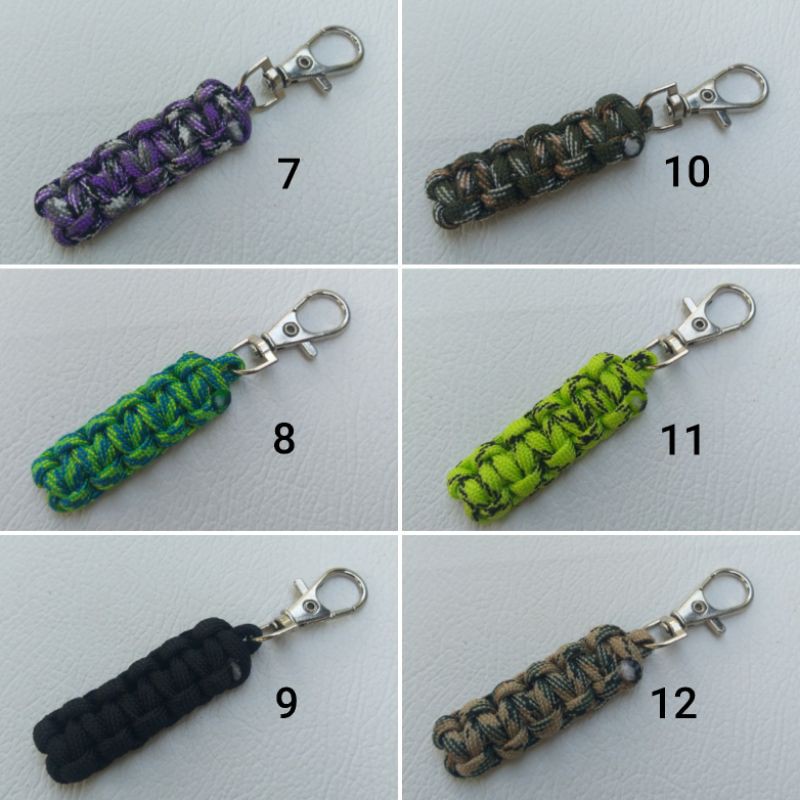 Gantungan Kunci Tali Paracord Outdoor Camping Survival Kit Paracord Cord Keychain Emergency Buckle