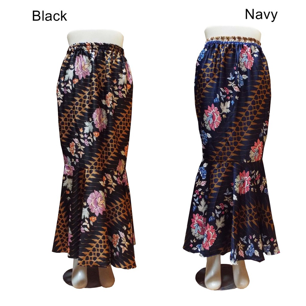 Rok Batik Duyung Rok Mermaid Silver Flower Shopee Indonesia