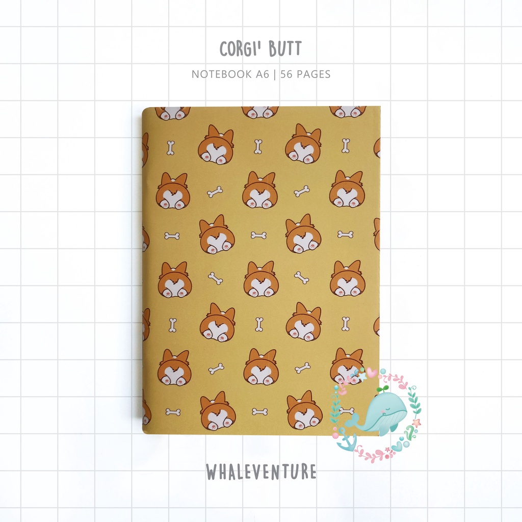 

Notebook A6 - Corgi Butt / Shiba Inu / Dog Pattern / Dog