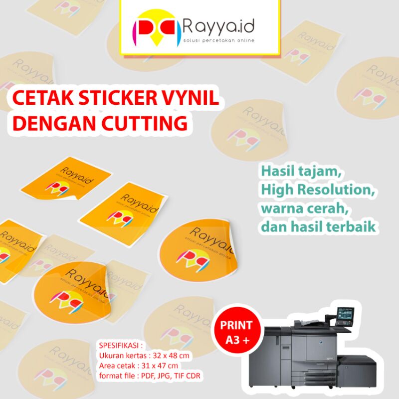 

CETAK STICKER VYNIL & TRANSPARANT A3+ CUTTING MURAH | PRINT A3+ JAKARTA MURAH