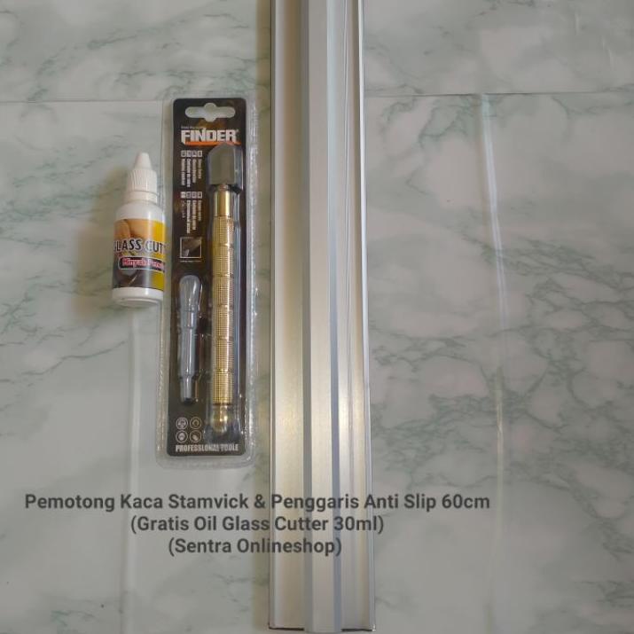 

[KODE R9MOL] Pemotong Kaca Merk Finder & 60cm Penggaris Anti Slip(Paket 2 in 1)