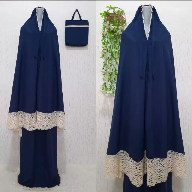 MUKENA KATUN RENDAH RAJUT // MUKENA DEWASA CANTIK