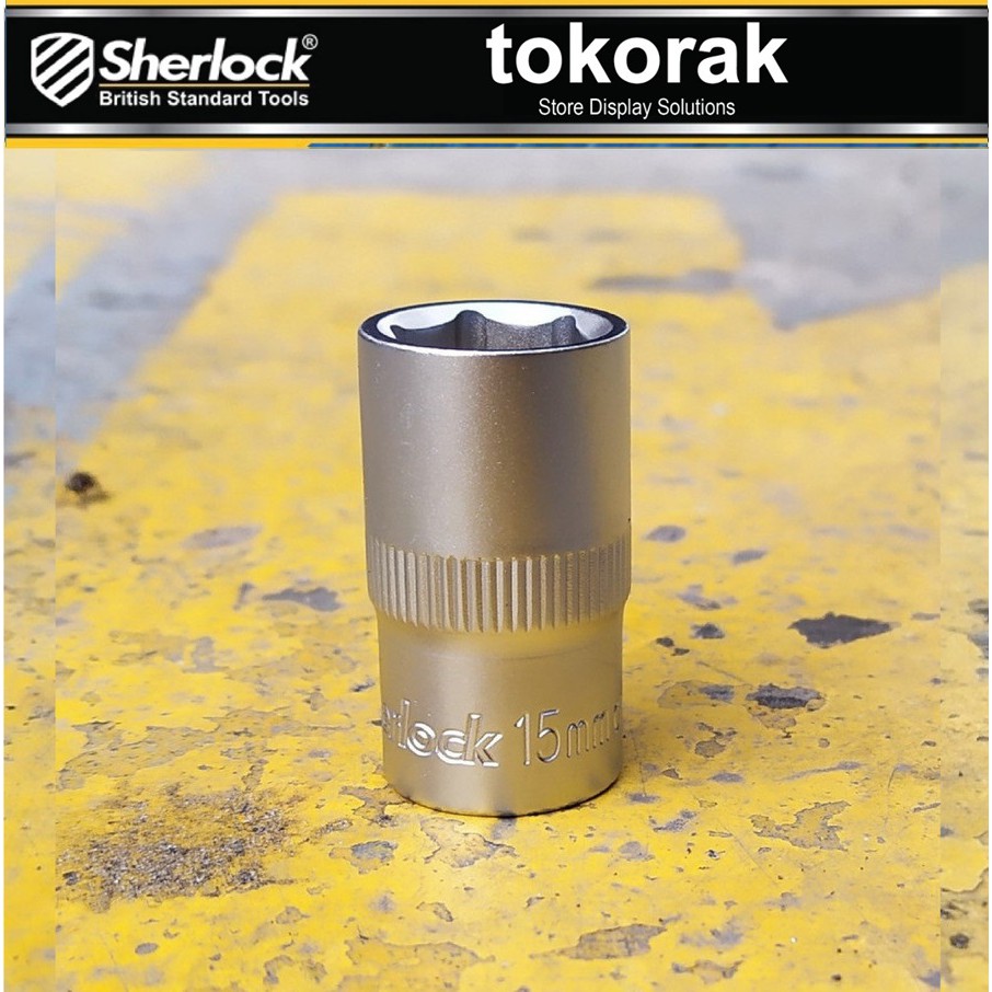 MATA KUNCI SOK 15 MM 1/2 INCH 6 PT SHERLOCK - MATA SHOCK