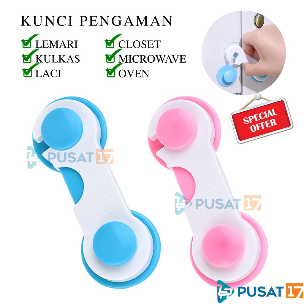 Jual PUSAT17 KUNCI PENGAMAN LACI LEMARI KULKAS / PENGAMAN PINTU KULKAS