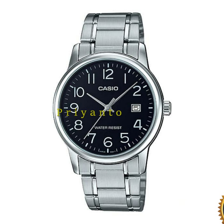 Tali Jam Tangan Rantai Casio Mtp-v002 MTP V002 Silver Stainless