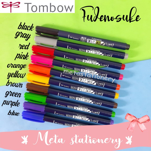 

Fudenosuke Colours Brush Pen Tombow Waterproof Lengkap warna