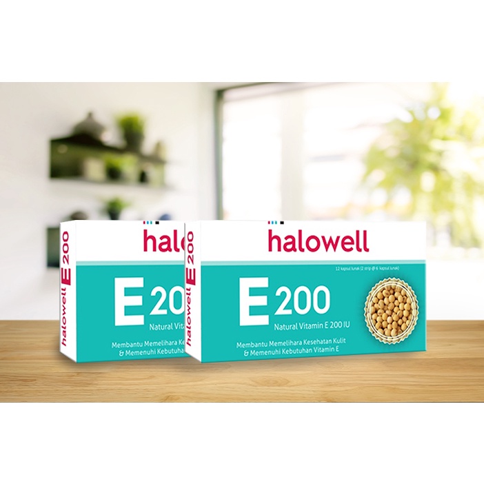 HALOWELL E200 E 200 NATURAL VITAMIN E 200 IU E 200IU PER STRIP ISI 6 KAPSUL