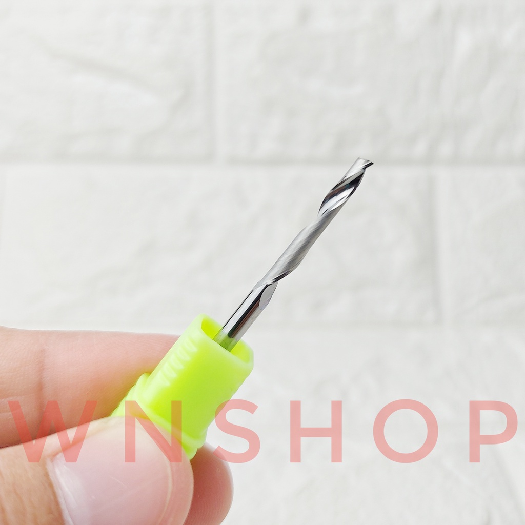 EndMill SPIRAL 1 Flute ACP ALUMINIUM 3.175mm CNC Router Bit Cutter