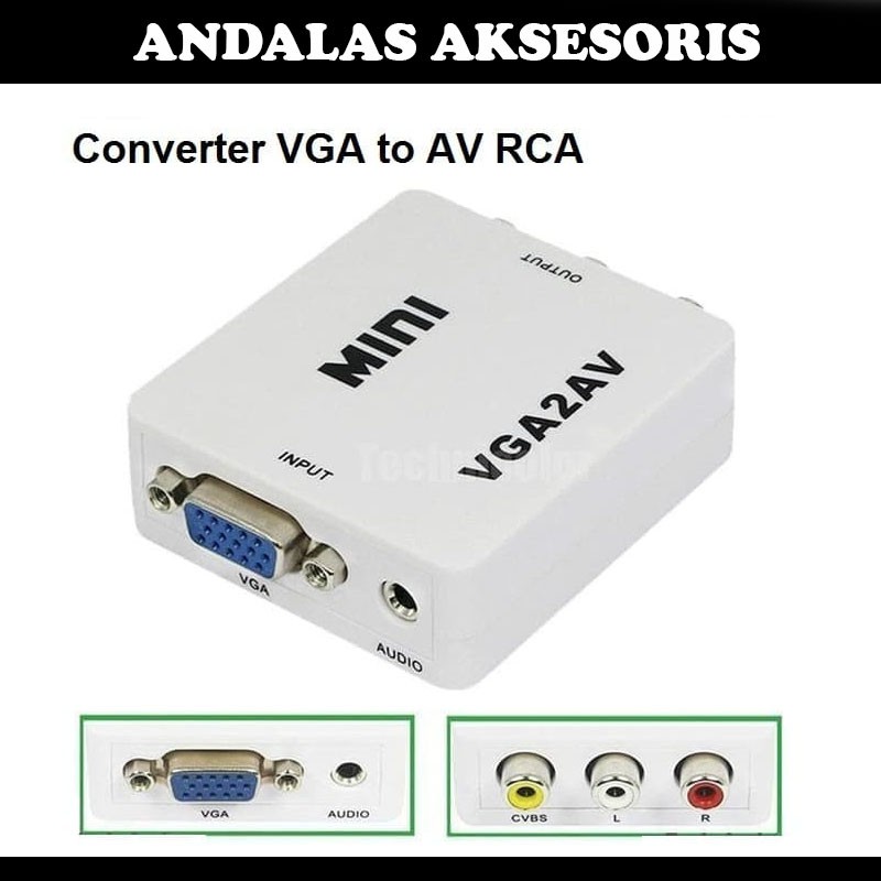 Dongle Converter VGA to AV RCA