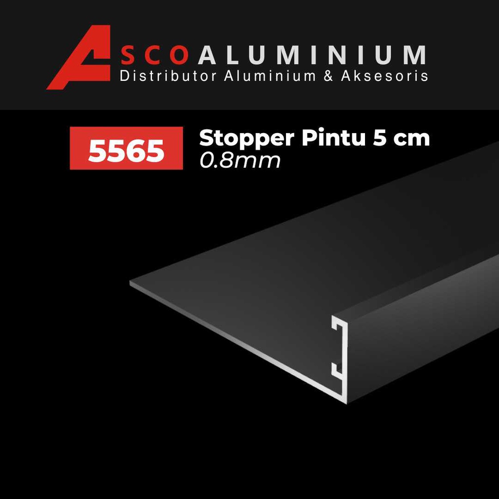 Aluminium Stopper Pintu 5cm Profile 5565