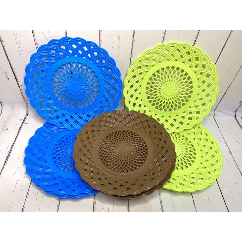 PIRING ANYAM ROTAN PLASTIK / PIRING ANYAM ROTAN