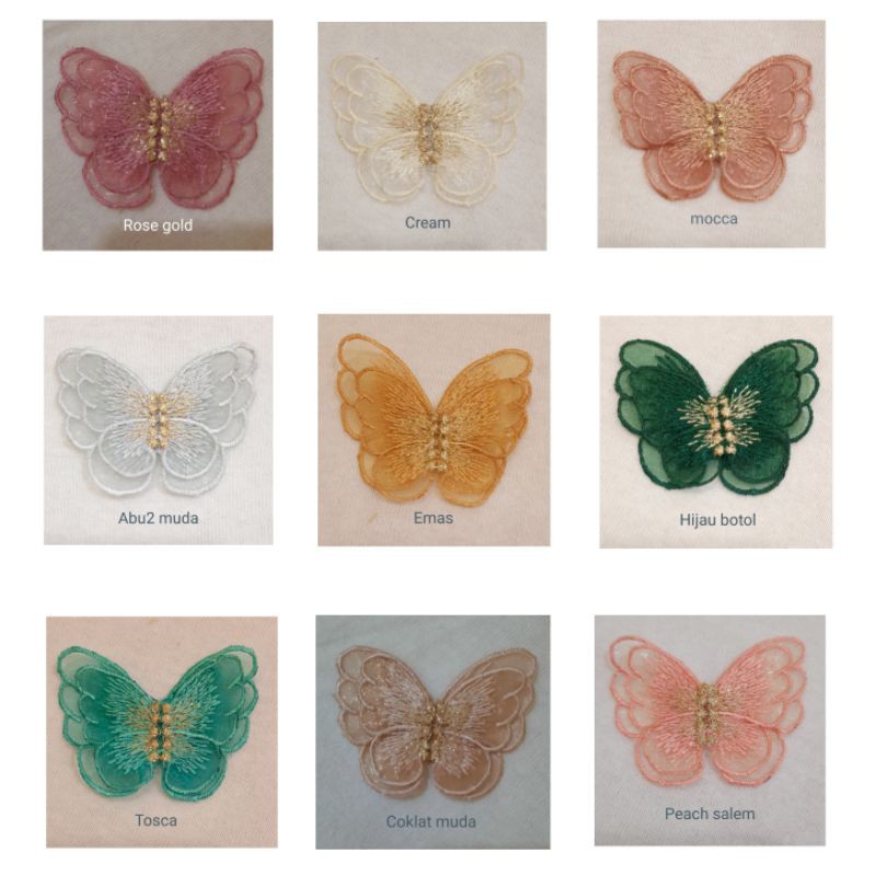 RENDA 3D / RENDA APLIKASI/ RENDA BUNGA /HIASAN RENDA /RENDA BORDIR /RENDA KUPU