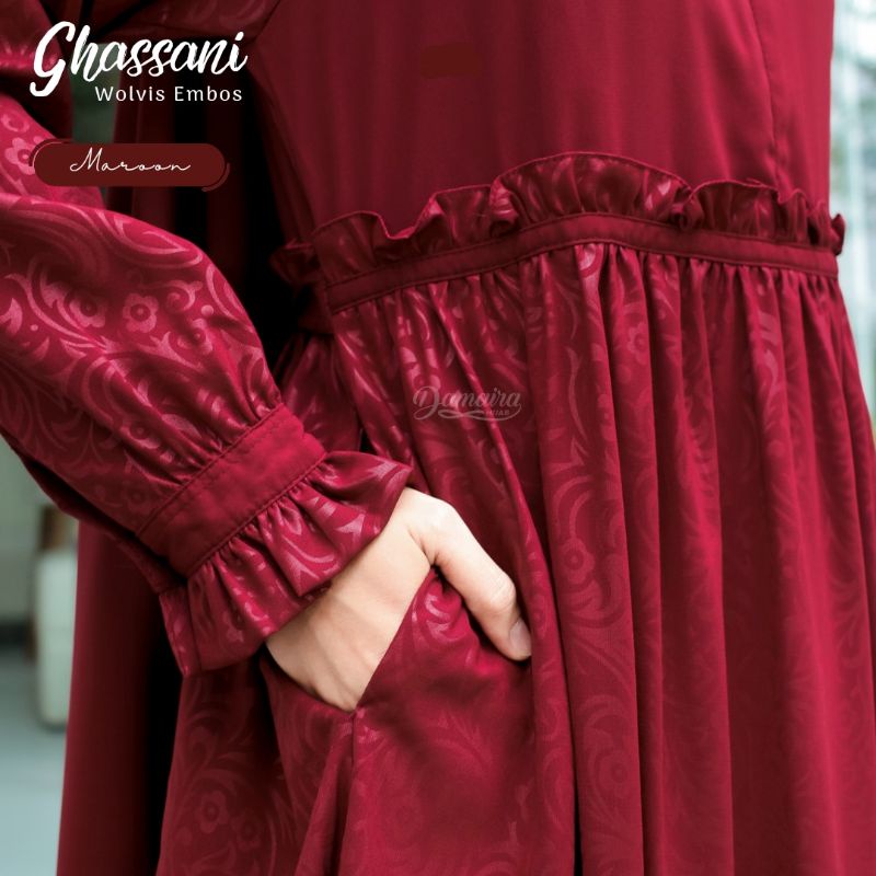 Gamis ghassani embos cantik by.damaira