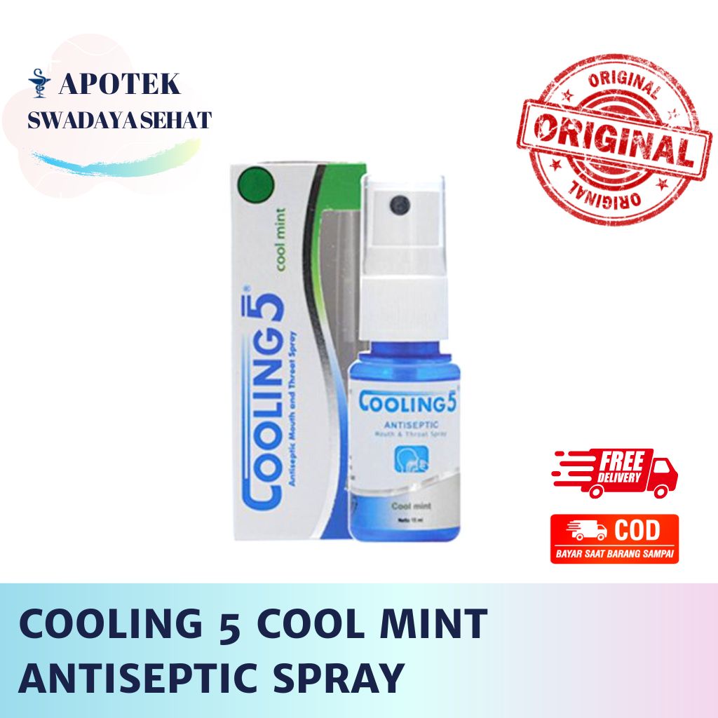 COOLING 5 COOL MINT Spray Mulut 15 ML - Obat Semprot Tenggorokan Mulut Sariawan