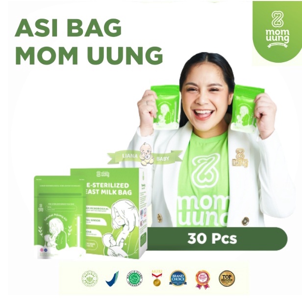 MOM UUNG ASI BAG PRE-STERILIZED BREAST MILK BAG KANTONG ASI 100ML ISI 30