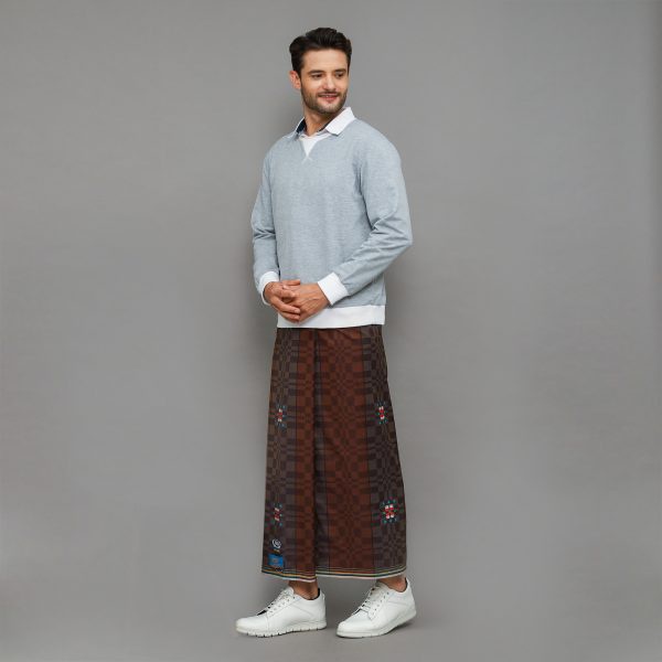 Sarung BHS Classic Gold Motif Songket DAM Coklat