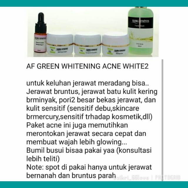 Farma estentic whitening acne/untk kulit brjerwat y bun