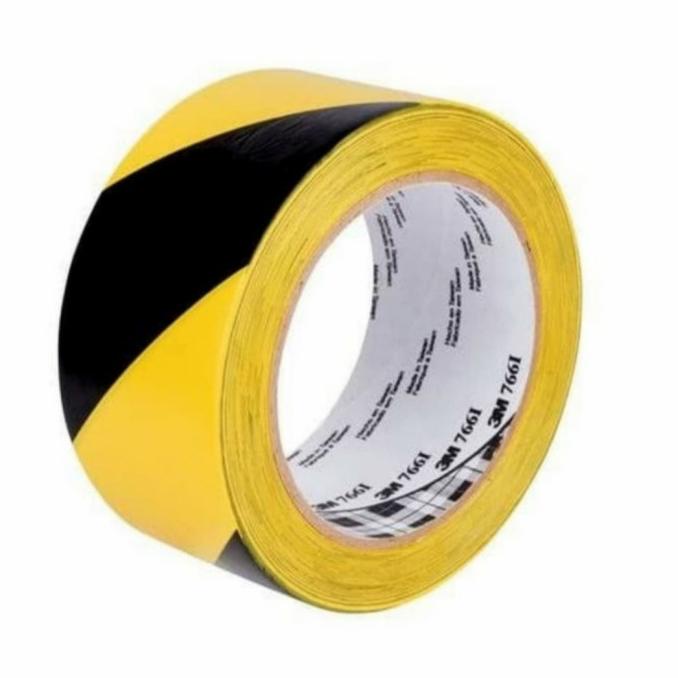 

(BISA COD) Lakban Lantai 3M Floor Marking Tape - Kuning Hitam 48mm x 33meter TERMURAH Kode 1121