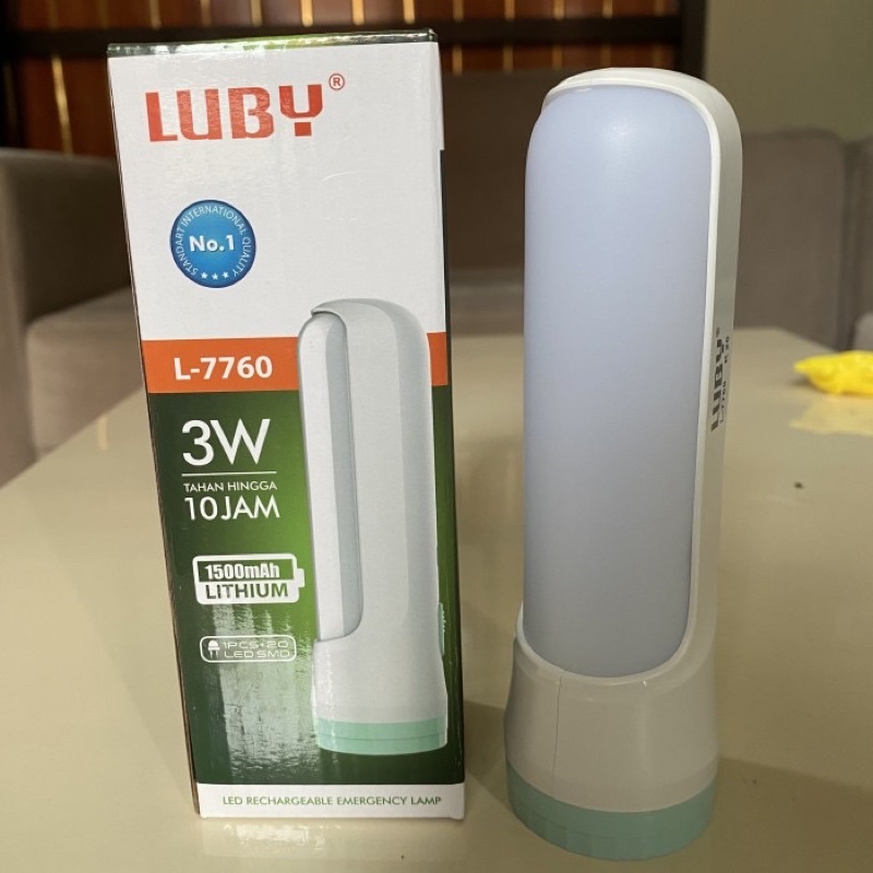 Senter Tangan luby 7760 dengan lampu emergency