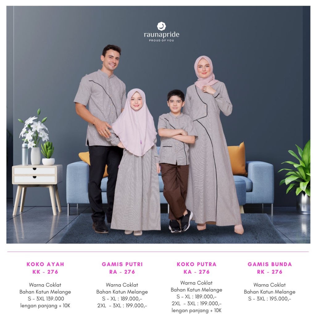 SARIMBIT RAUNA 276 ( COKLAT ) KK 276/ RK 276 / RA 276/ KA 276 TERBARU