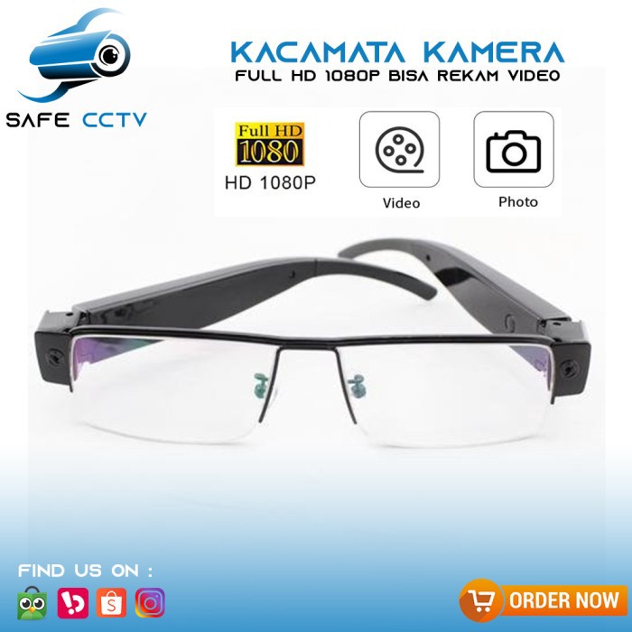 Kacamata Kamera Full Hd 1080p Spy Camera Eyeglasses Bisa Rekam Video