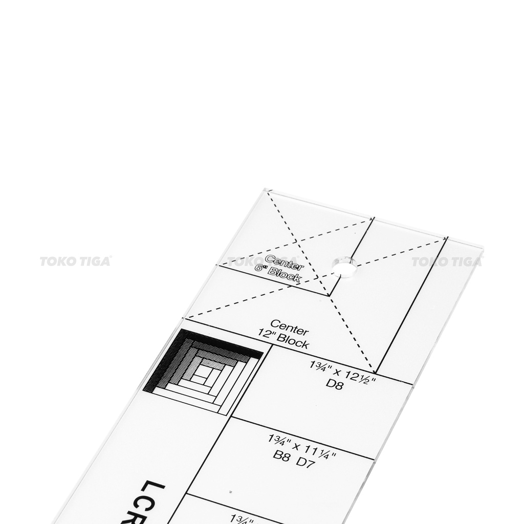 Penggaris Patchwork Jelly Roll / Block Quilting Ruler (LCR01)