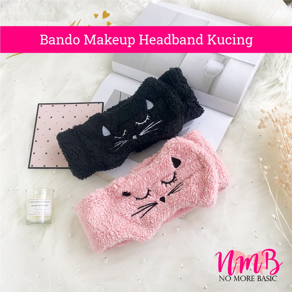 Bandana Bando Motif Kucing Hairband Korea Lucu Kucing Bando Headband Rambut Fashion Rajut
