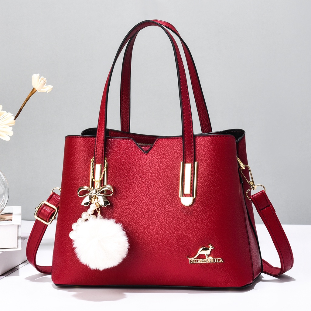 TASHAPPY BQ3488 Tas HANDBAG Wanita Modis Polos Ada Gantungan dan talpan model korea supplier tas import