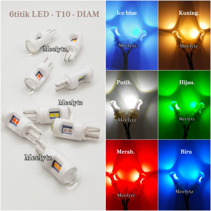 Sepasang Lampu sein sen senja T10 keramik AC DC standby