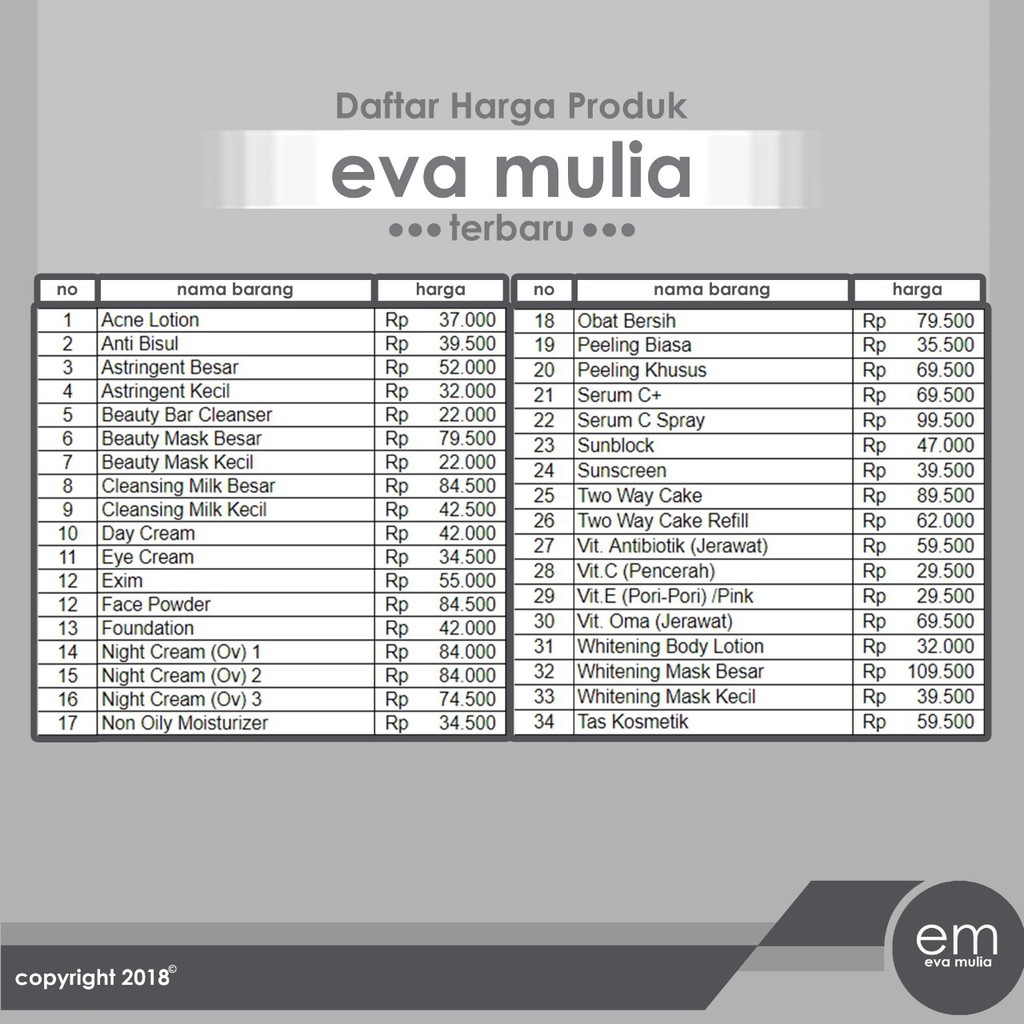 Paket Kulit Normal 4 Dr. Eva Mulia