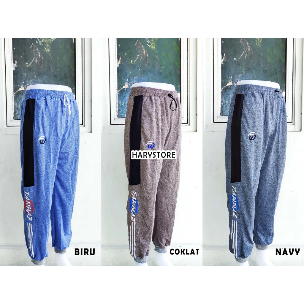 SHU 02- Celana panjang Jogger training XXL / 3L treneng Jumbo olahraga tebal bagus babyteri dewasa A