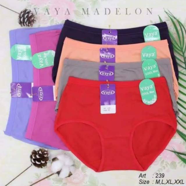 3 pcs Celana Dalam Wanita Vaya Madelon art 239 CD Lusinan Dalaman Grosir tokozifa25