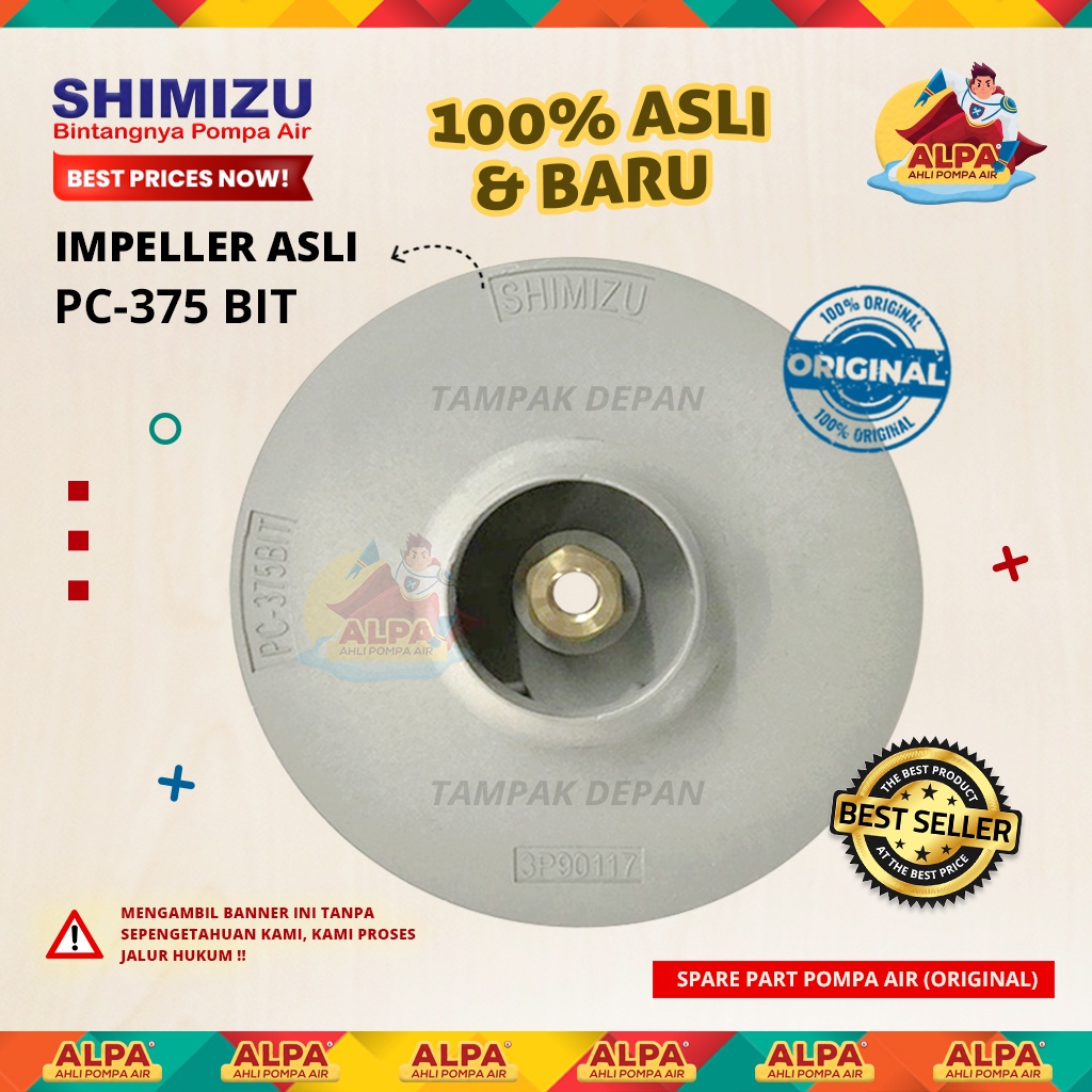 Impeller Pompa Air SHIMIZU Type PC-375 BIT (100% Original)