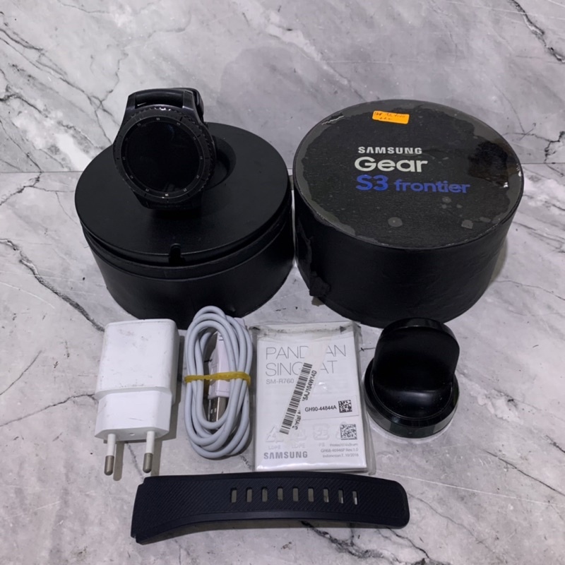Samsung Gear S3 Frontier Dark Grey Bekas - Fullset Resmi SEIN - second