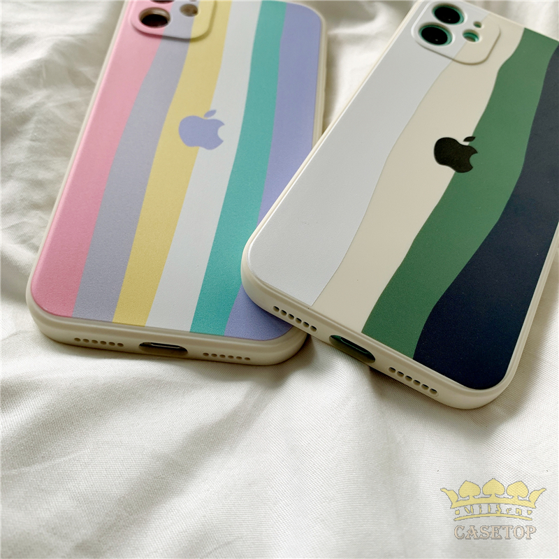 Casing Iphone 12 Pro Max 11 8plus 7plus 6 6s Plus 7 8 Se X Xr Xs Max 11pro Max Motif Pelangi-5
