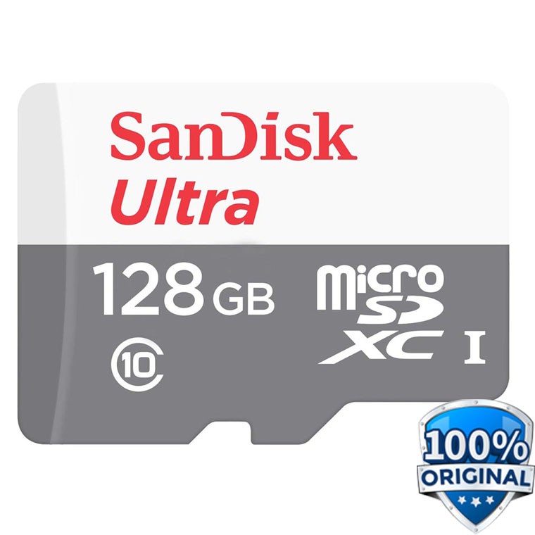 SanDisk Ultra microSDHC Card UHS-I Class 10 (80MB/s) 128GB - SDSQUNS-128G