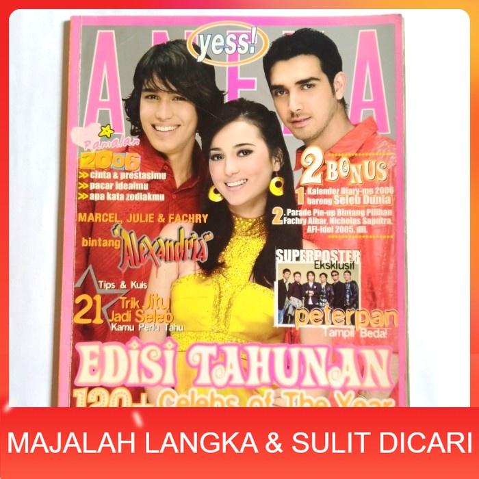 Majalah ANEKA YESS Edisi Tahunan 2006 Cover BINTANG ALEXANDRIA Langka