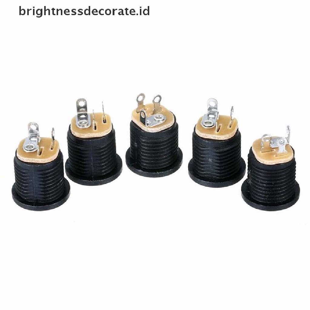 1 Set 10 Pasang Konektor Jack Dc 12v 3a Male Female Socket Panel Mount