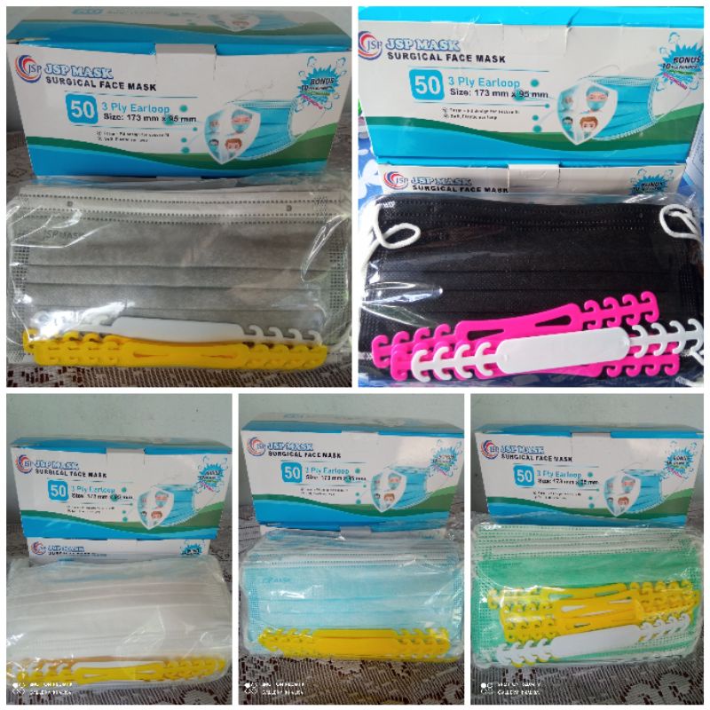 MASKER EARLOOP SURGICAL MASK MERK JSP 3PLY IJIN KEMENKES