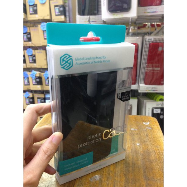 TERBARU Nillkin Hardcover Case Free Antigores Bening LG stylus 3 M400DK Hitam   STOK TERBATAS stok