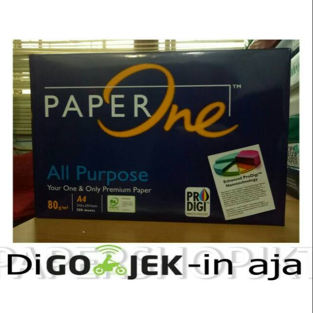 

Kertas PAPER ONE A4 80 Gram. Office Paper Print
