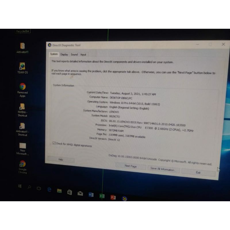 Monitor Zyrex 14inc Minus satu garis