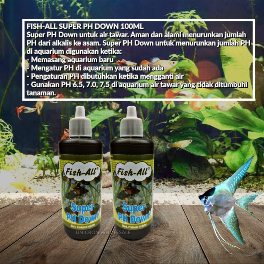 Fish All Super PH DOWN - Penurun PH Air Aquarium Kolam Ikan 100 ml CC