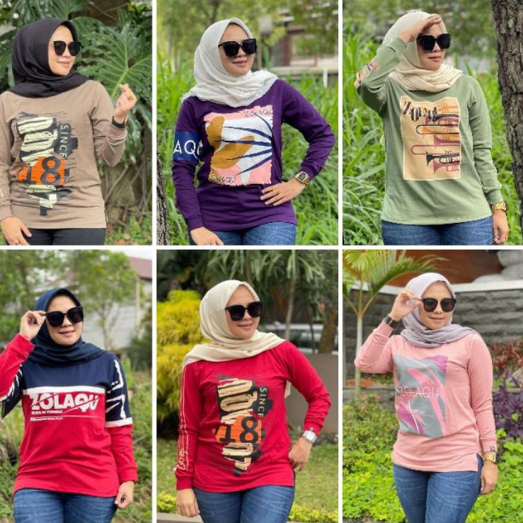 ♛ KAOS ZOLAQU PREMIUM /ATASAN MOTIF ZOLAQU/ ATASAN IMPORT/ KAOS IMPORT/ ATASAN WANITA/ ATASAN MUSLIM