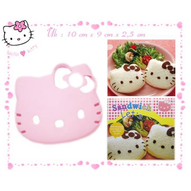 Cetakan nasi roti sandwich Hello Kitty Beruang bear Mobil car kereta train kapal ship kelinci rabbit bunny rice mold bento animal