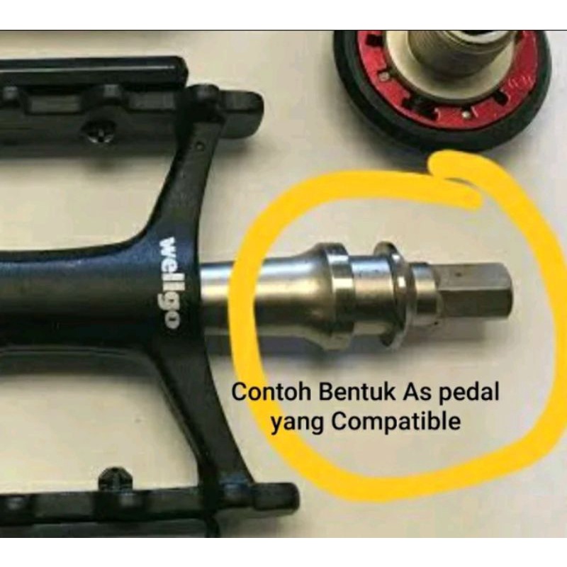 Pedal QR Holder. tempat bracket pedal quick release rellease seli jenis ion wellgo dan sejenisnya